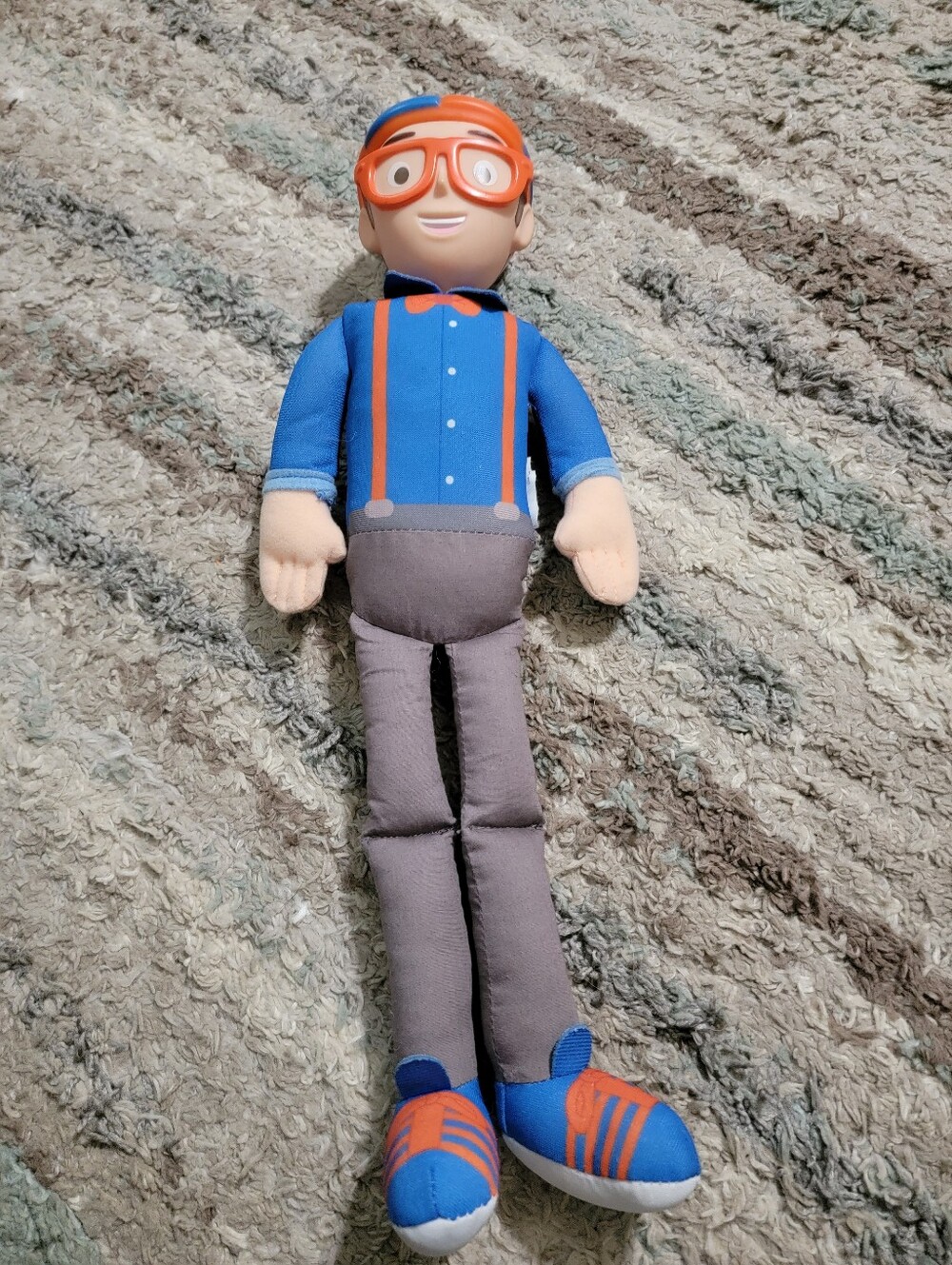 Blippi Blue and Orange Kids Plush Talking Character Toy